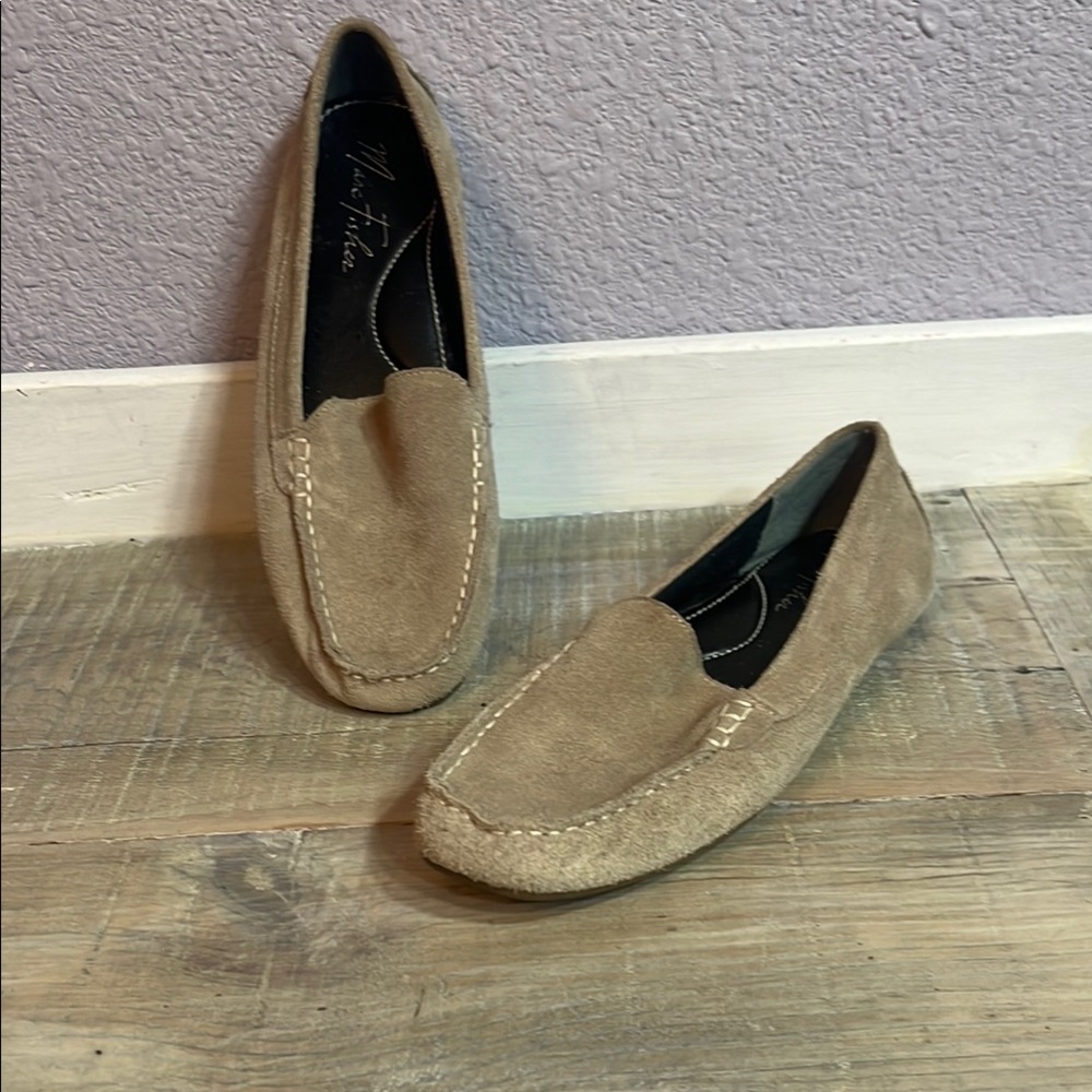 EUC Marc Fisher Tan Suede Loafers- comfort sole Sz 7.5